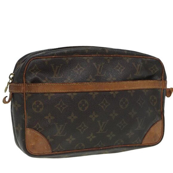 LOUIS VUITTON Monogram Compiegne 28 Clutch Bag M51845 LV Auth 83591 - Picture 1 of 12